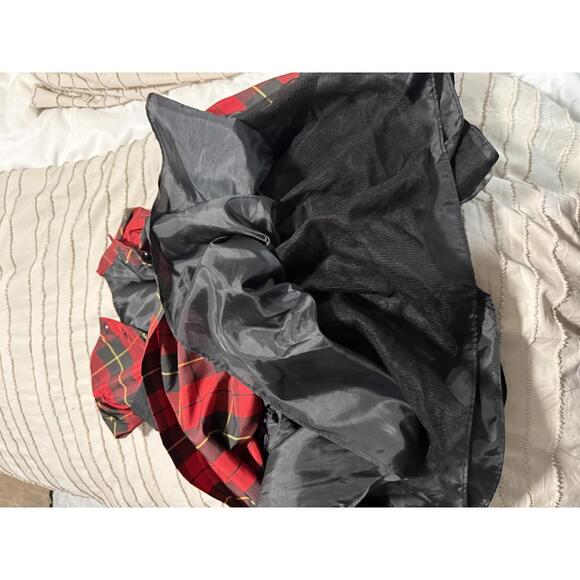 Ralph Lauren Girls' Red Plaid Dress with Black Sash, Size 3T - Picture 4 of 4